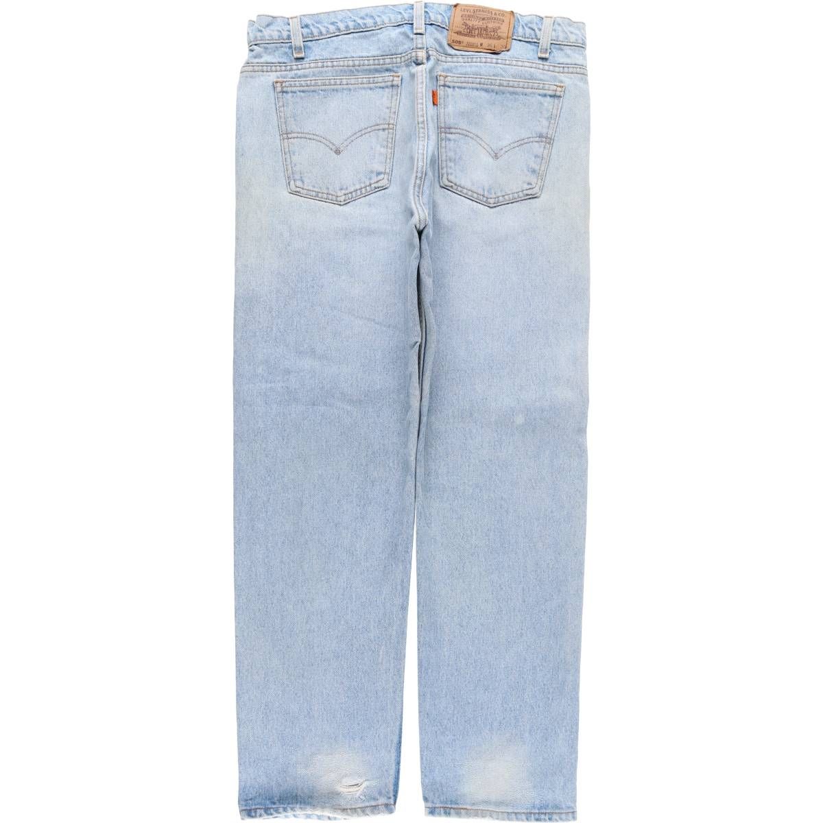 古着 90年代 リーバイス Levi s 505 REGULAR FIT STRAIGHT LEG オレンジタブ テーパードデニムパンツ メンズw36相当|eaa585644