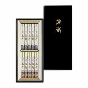 日本香堂 永寿 二種香 沈香永寿 伽羅永寿 塗箱短寸10入 22070