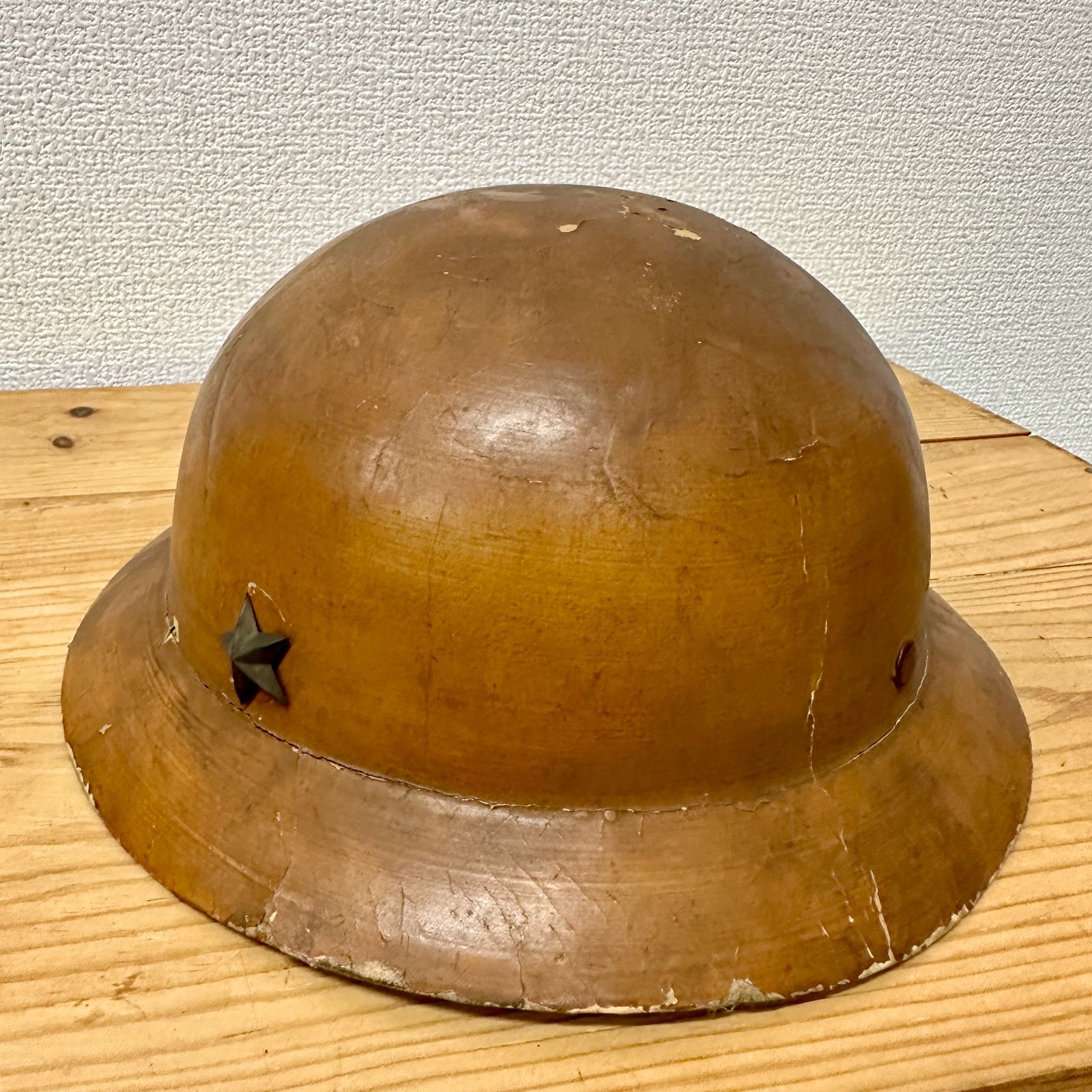 旧日本軍ヘルメット 大日本帝国 鉄製 鉄兜 当時物 子供用