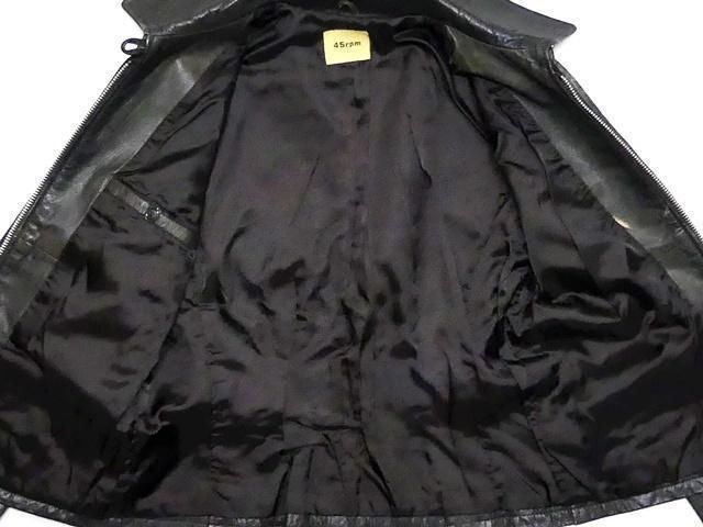 レザーライダース ジャケット メンズ XS位 黒 シングル 本革