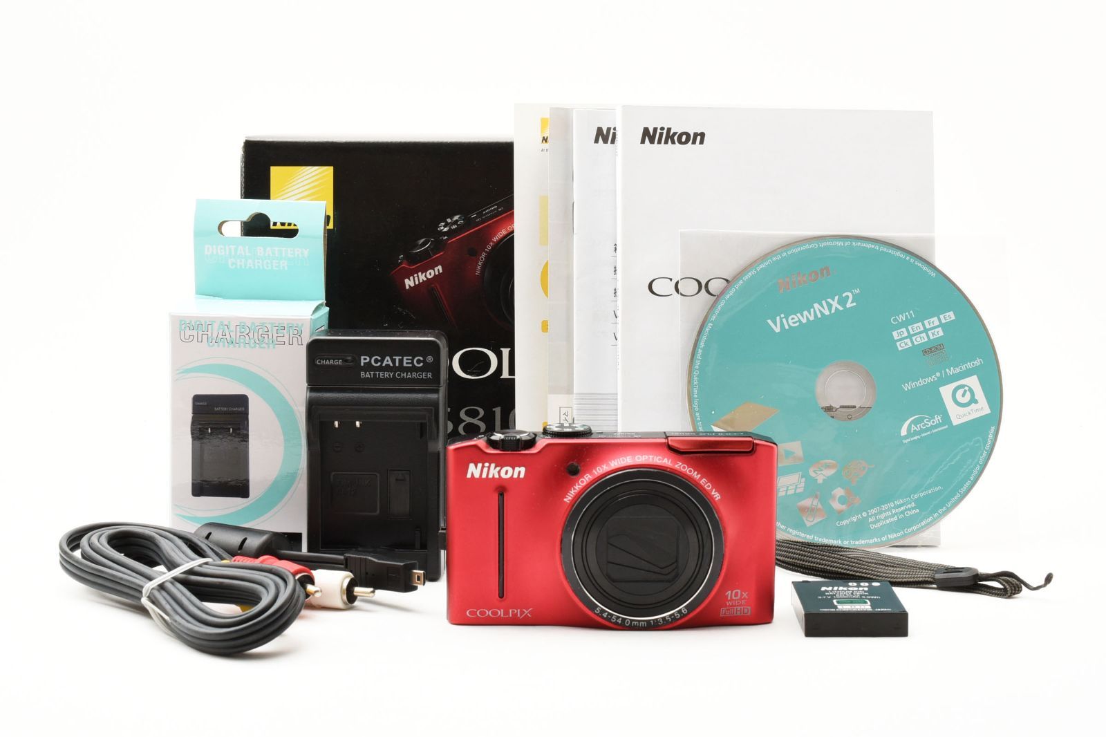 ☆良品☆ ニコン NIKON COOLPIX S8100 レッド コンパクト