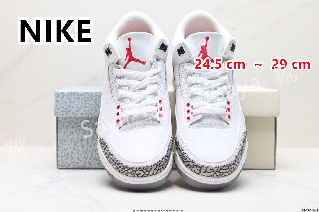 新品 未使用 NIKE AIR JORDAN 3 RETRO WHITE CEMENT ナイキ エアジョーダン3 レトロ ホワイト セメント 136064-105 男女兼用