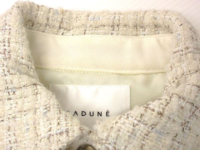 cadune ツイード　ジャコット　ジャケット　38 cadune ツイード ジャコット ジャケット 38