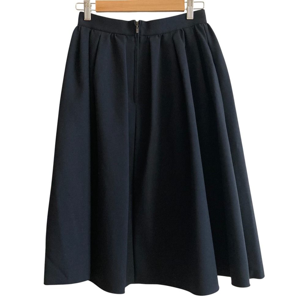 FOXEY NEW YORK フォクシーニューヨーク ミディ丈 ギャザー フ スカート 40632 サイズ38 ブラック レディース 古着