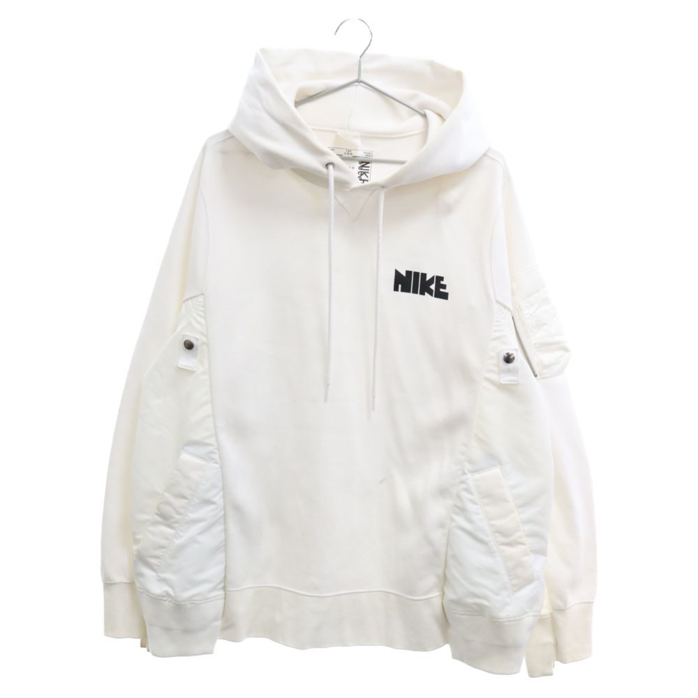 NIKE (ナイキ) 20AW×sacai NRG HOODY WHITE サカイ コットン ナイロン