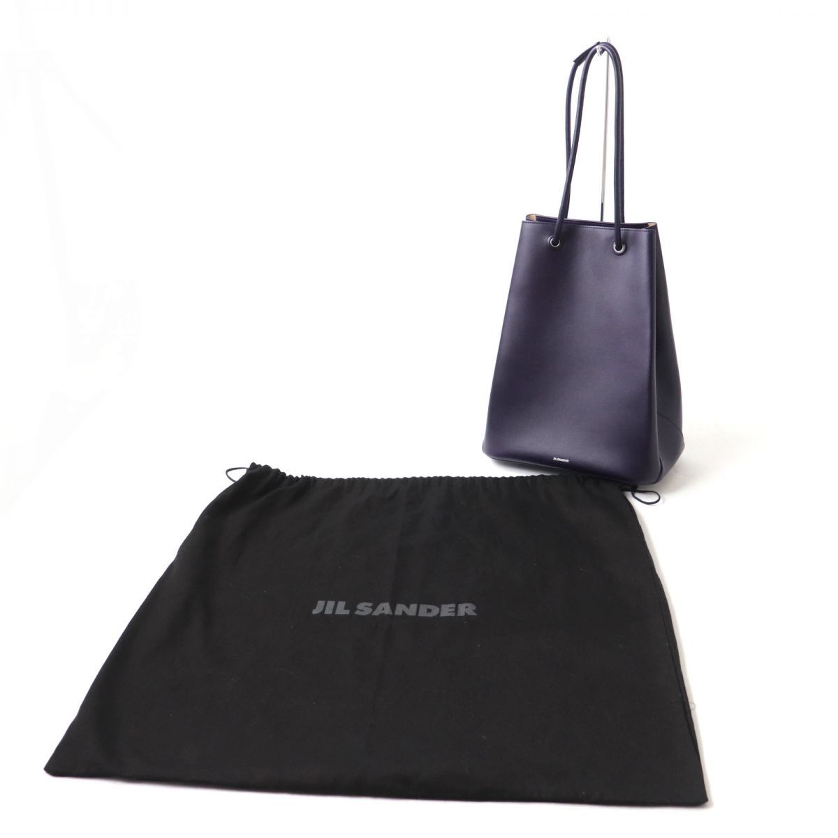 【美品】ジルサンダー　JIL SANDER トートバッグ　 ショルダー　パープル 美品】ジルサンダーJIL SANDER トートバッグ ショルダーパープル