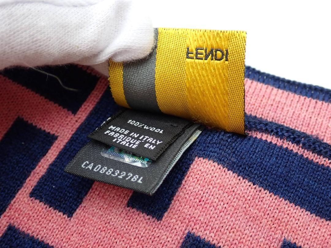 FENDI フェンディ　マフラー ズッカ柄　ウール100% 美品☆FENDI フェンディ ズッカ柄 マフラー ウール100％ - メルカリ