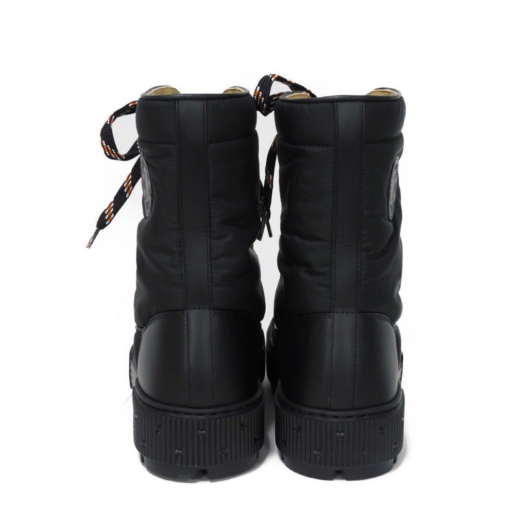 HERMES エルメス ブーツ ショートブーツ フレッシュ #39 カーキ キルティングパラシュート/ファブリック/カーフ #39 新品同様【中古】