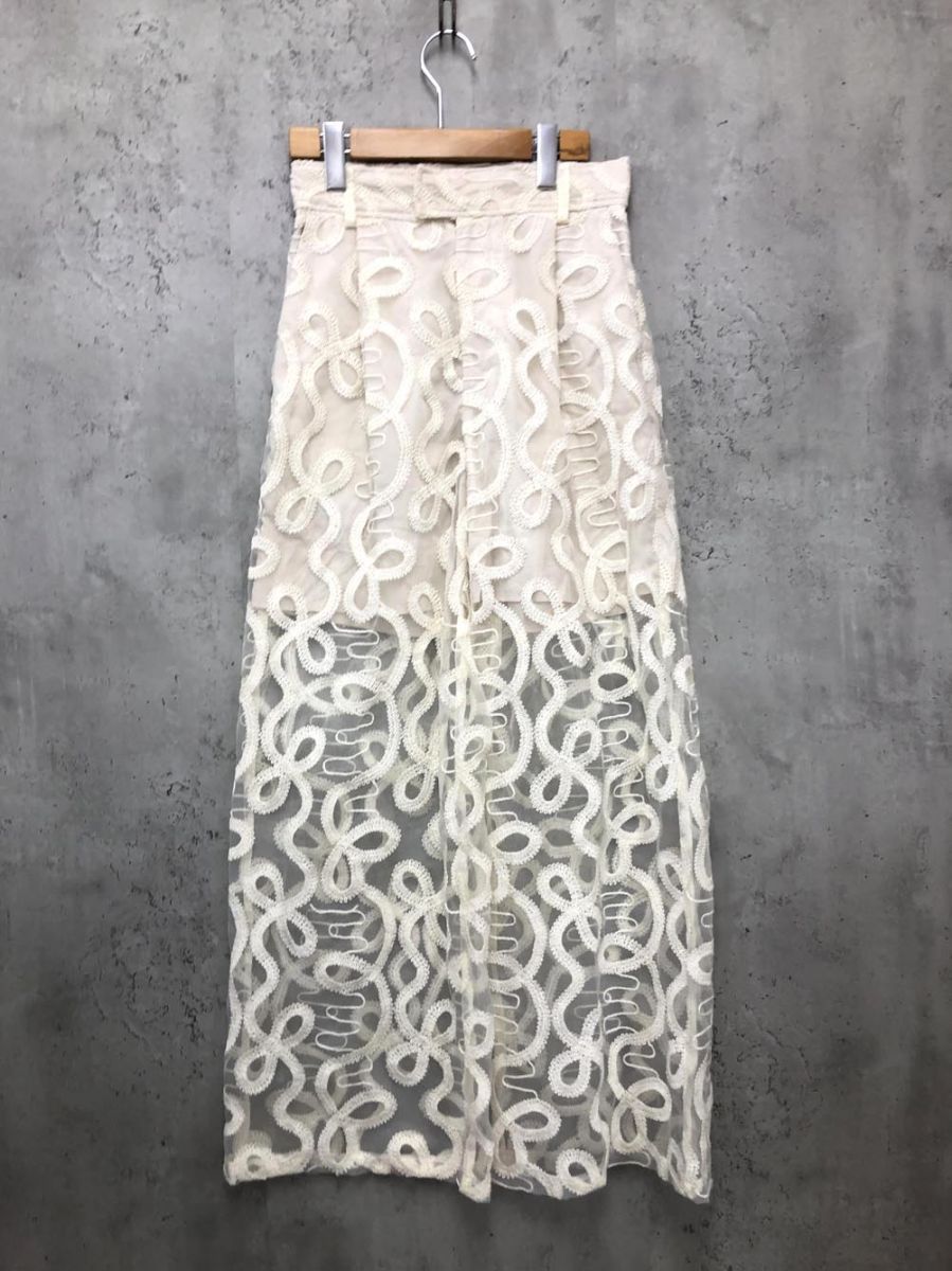 MAISON SPECIAL メゾン エンブロイダリー レース パンツ size36|アイボリー ◎レディース
