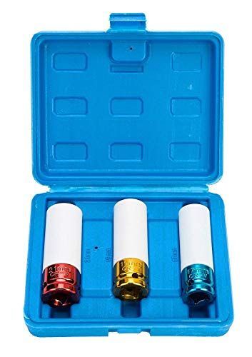 8MILELAKE３本セットソケットレンチセット17 19 21 mm 薄口ソケットセット インパクトレンチ 差込角：1/2＂