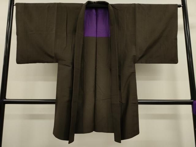 平和屋着物男性　長羽織　紬地　吉祥文　正絹　逸品　CAAL4742dy