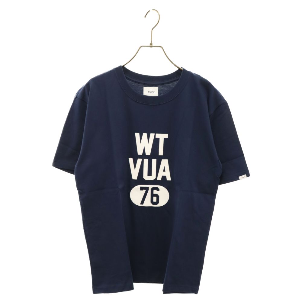 WTAPS (ダブルタップス) 18SS WTVUA 03 TEE フロントロゴプリント半袖Tシャツ ネイビー 181PCDT-ST06S