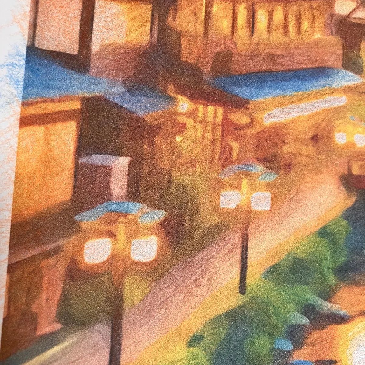 ジブリアート16 千と千尋の神隠しより「渋温泉」　額縁寸法32.7㎝×24.0㎝ ジブリアート14 千と千尋の神隠しより「銀山温泉」32.7㎝×24.0