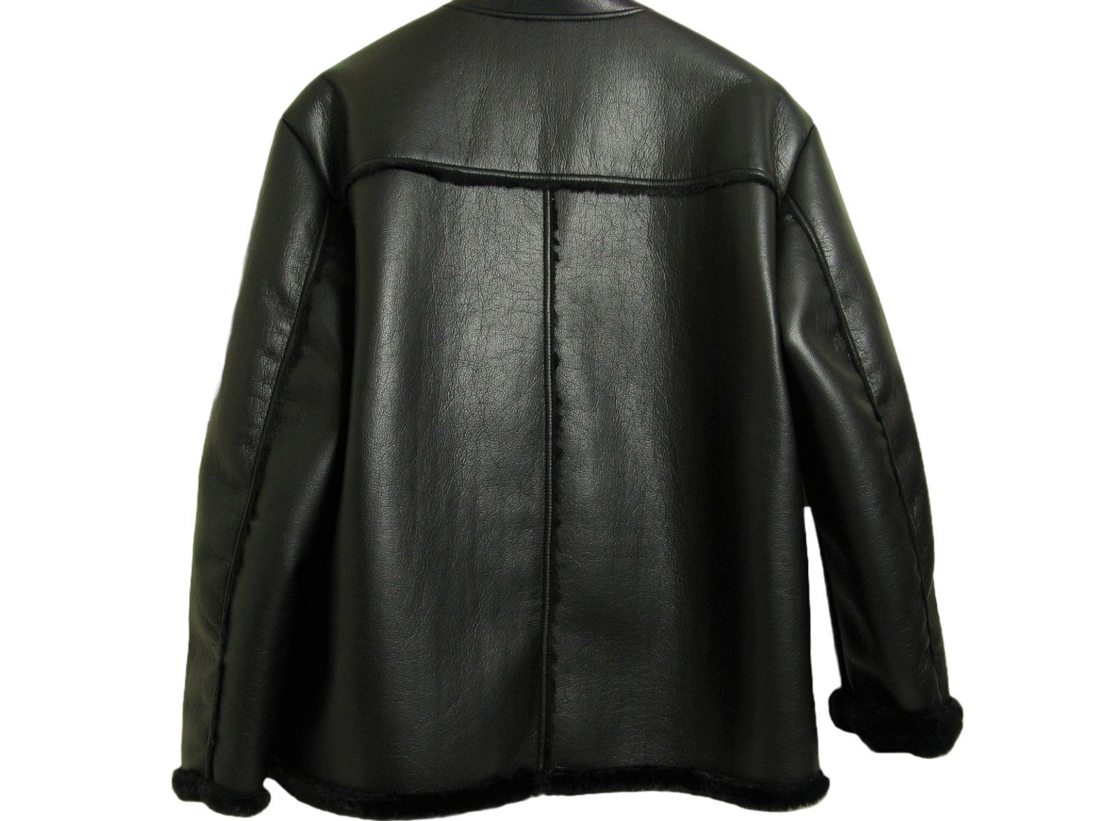 50%off サンタフェ★フェイクムートン ブルゾン（ブラッック）52（3L) 50%off サンタフェ☆フェイクムートン ブルゾン（ブラッック）52（3L