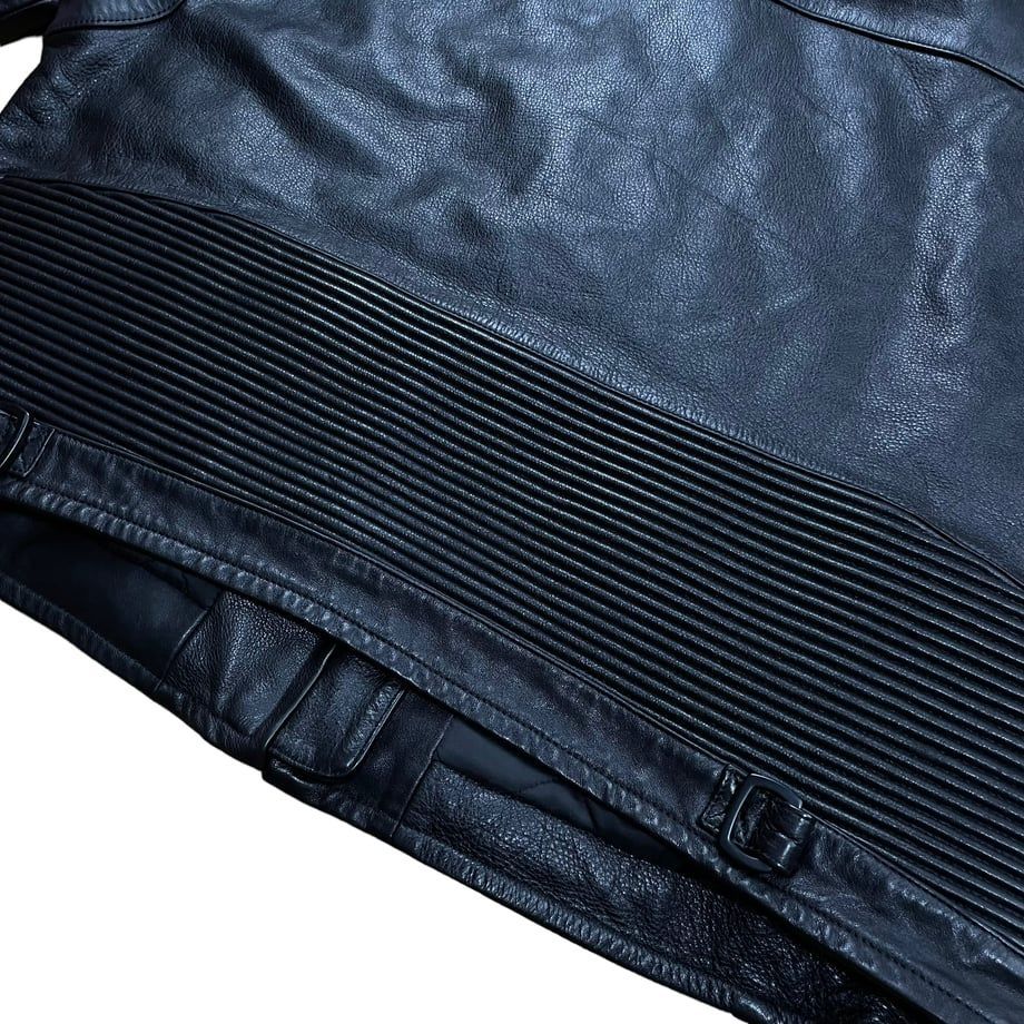BALENCIAGA】19AW FRONT LOGO LEATHER JACKET BLACK バレンシアガ