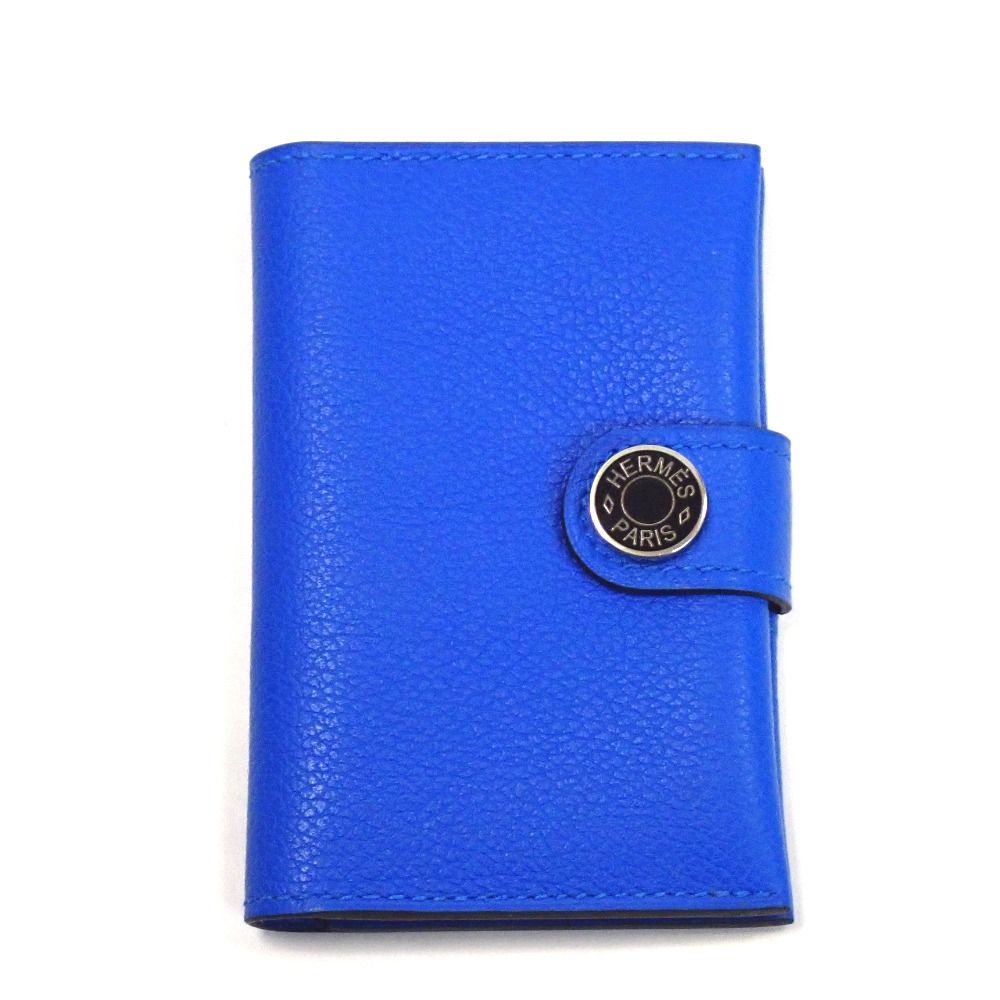 Th999983 エルメス RMS カードケース エバーカラー ブルー×ブラック