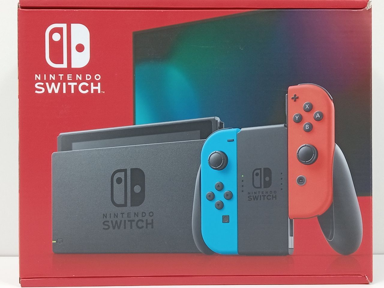 Nintendo Switch ニンテンドースイッチ 新型 HAD-S-KABAH ネオンレッド ネオンブルー 開封済み 未使用 [M-4087]