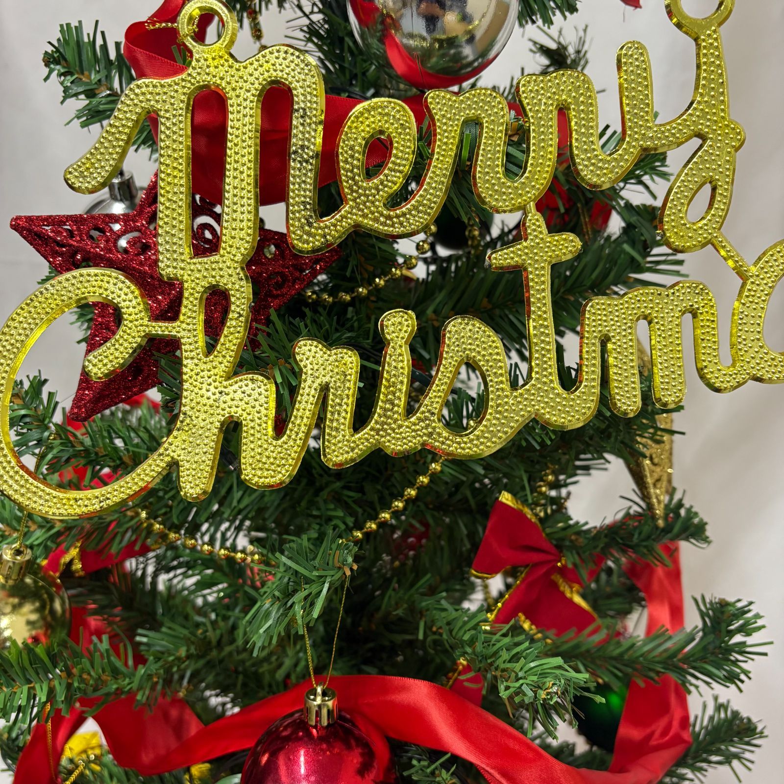 ファイバーツリー クリスマスツリー 150cm イルミネーションライト付き