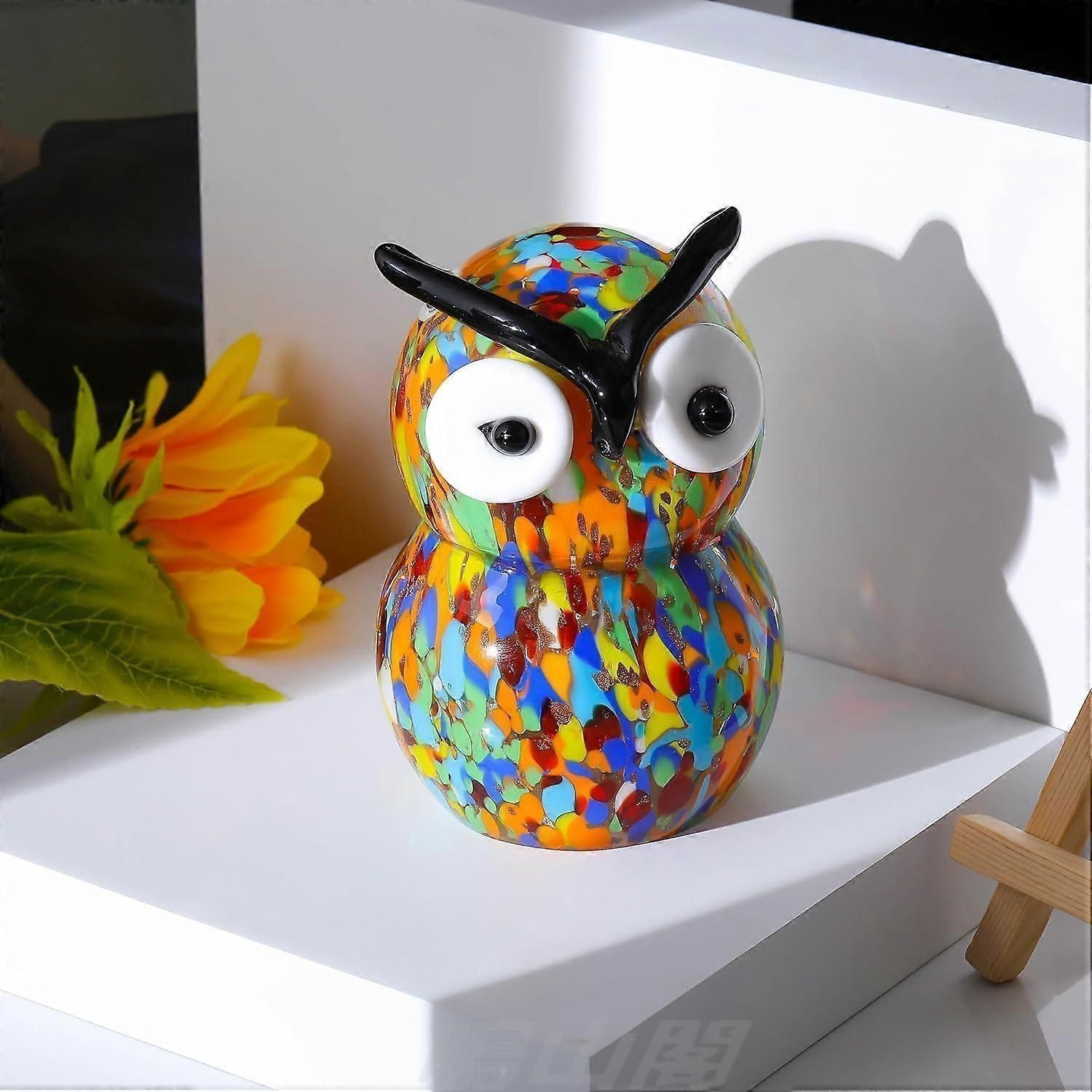 フクロウの置物ギフト ガラス素材 フクロウ愛好家のために ユニークな