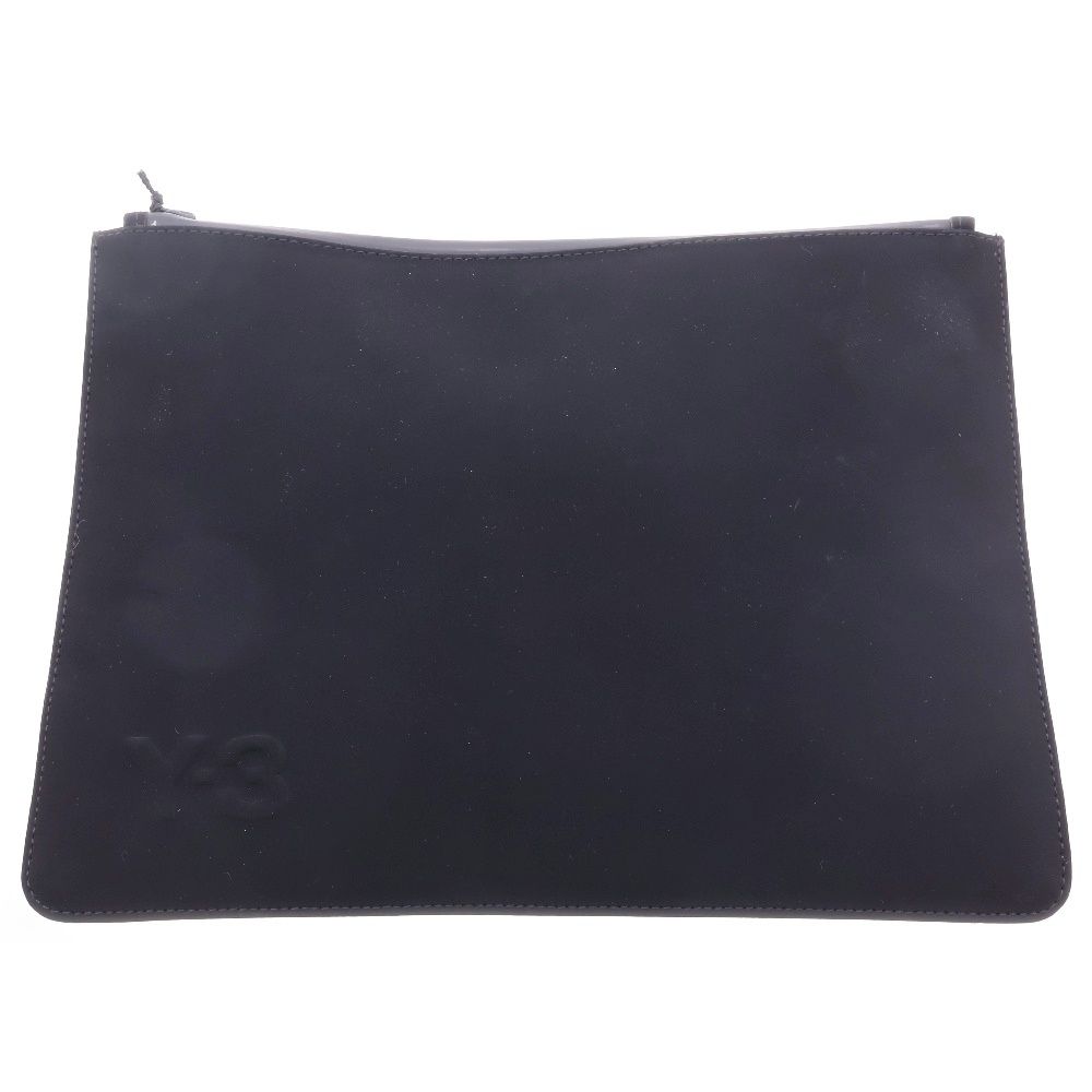Y-3 (ワイスリー) POUCH ポーチ エンボスロゴ レザー クラッチバッグ 