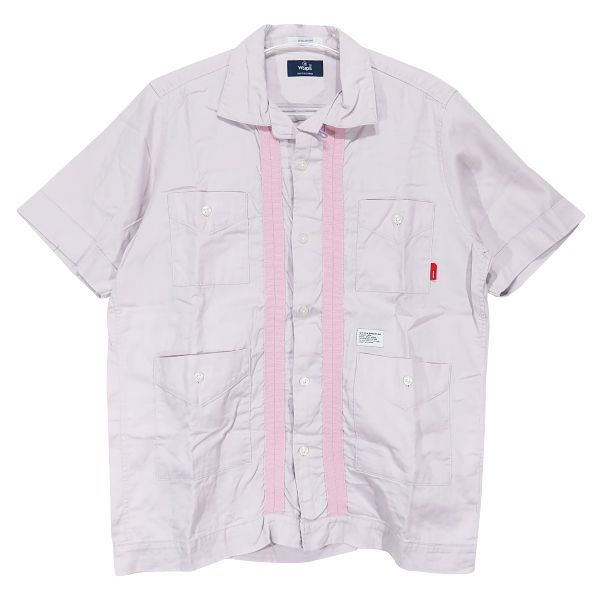 WTAPS ダブルタップス 11SS PLAIN S/S コットンブロード 半袖 ボタンダウンシャツ M