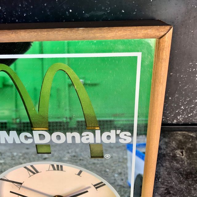 パブミラー】＆【時計】1978年 McDonald's マクドナルド Mirror