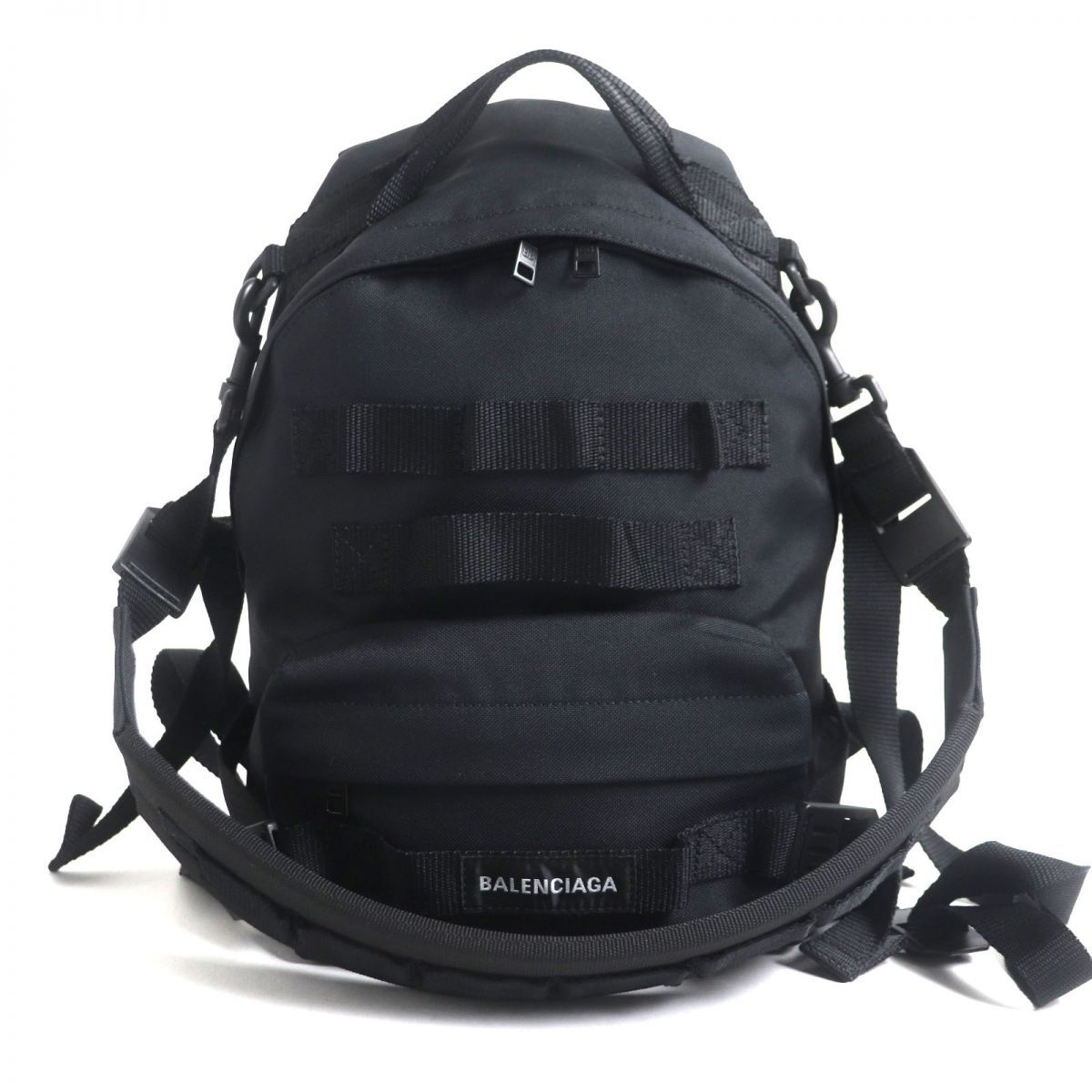 美品▽BALENCIAGA バレンシアガ 644031 ARMY アーミー ロゴ付き 2WAY 