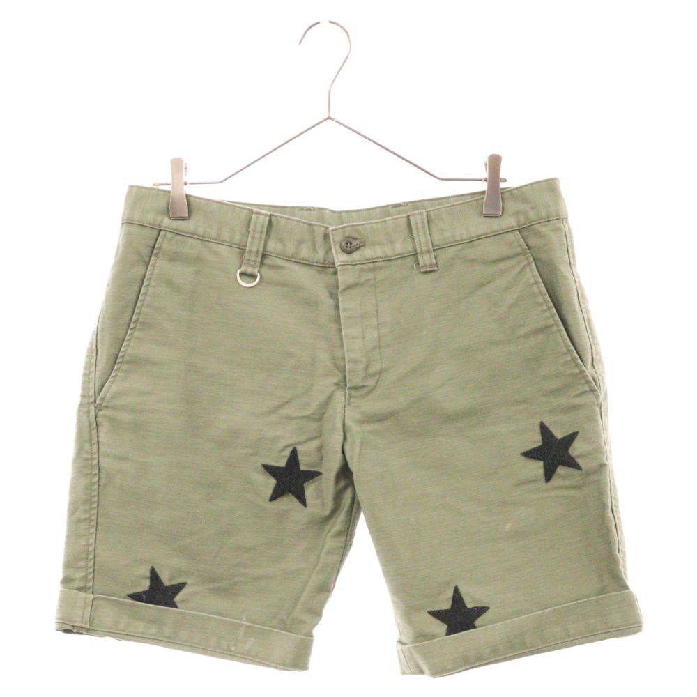 SOPHNET. (ソフネット) STAR EMBROIDERY SHORTS SOPH-180053 スターワッペン ハーフパンツ ショーツ カーキ