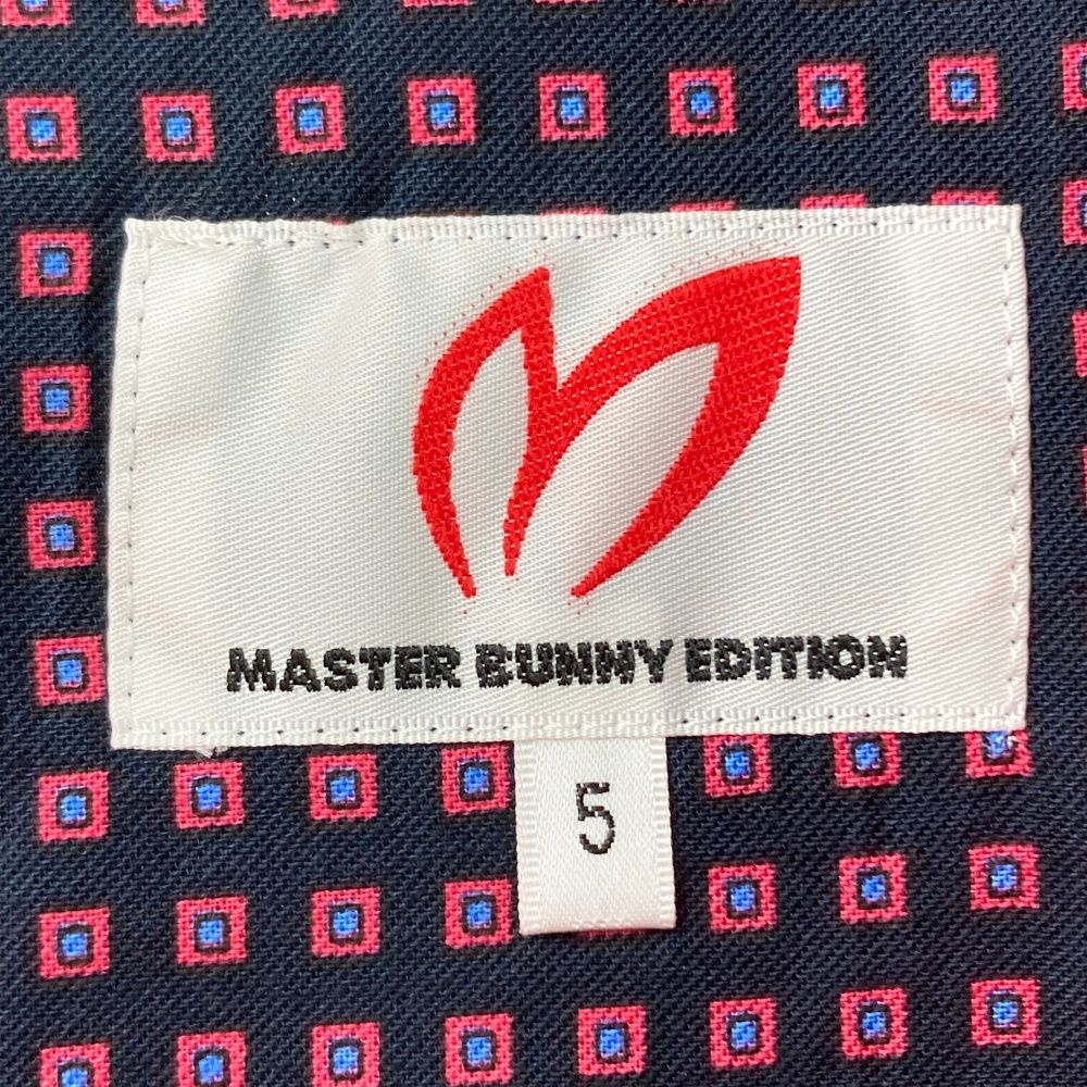 サイズ：5 MASTER BUNNY EDITION マスターバニーエディション 5周年 ストレッチパンツ ロゴ刺繍  レッド系 [240101483788] ゴルフウェア メンズ ストスト MASTER BUNNY EDITION マスターバニーエディション 5周年