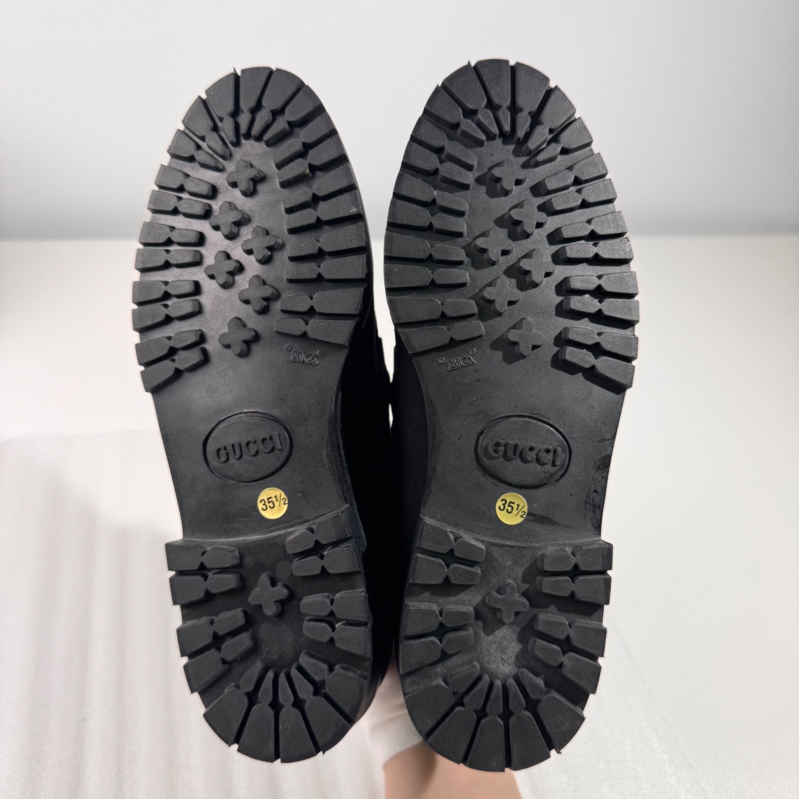 ✨Bランク GUCCI グッチ ホースビット スウェード レザー アンクル