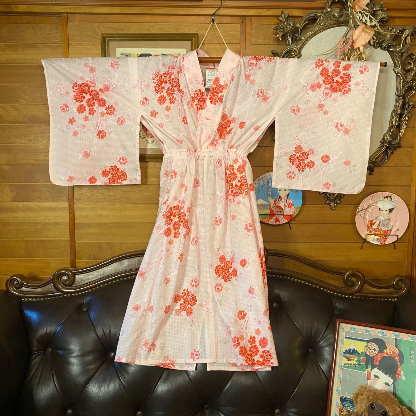 浴衣ドレス リメイク品 浴衣リメイク][refashion]浴衣リメイクでラップドレス製作・Wrap