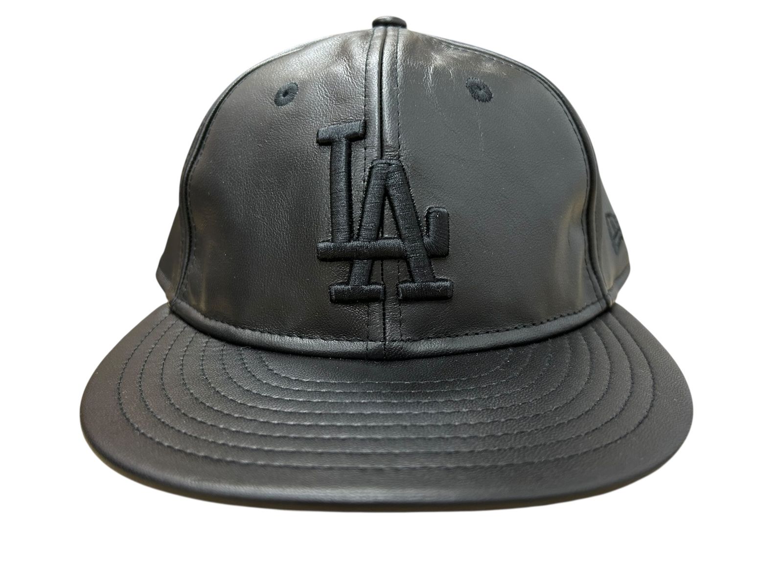 NEWERA ニューエラ レザーキャップ GENUINE LEATHER CAP 本革 MLB ロサンゼルスドジャース 60585323 F ブラック メンズ|027