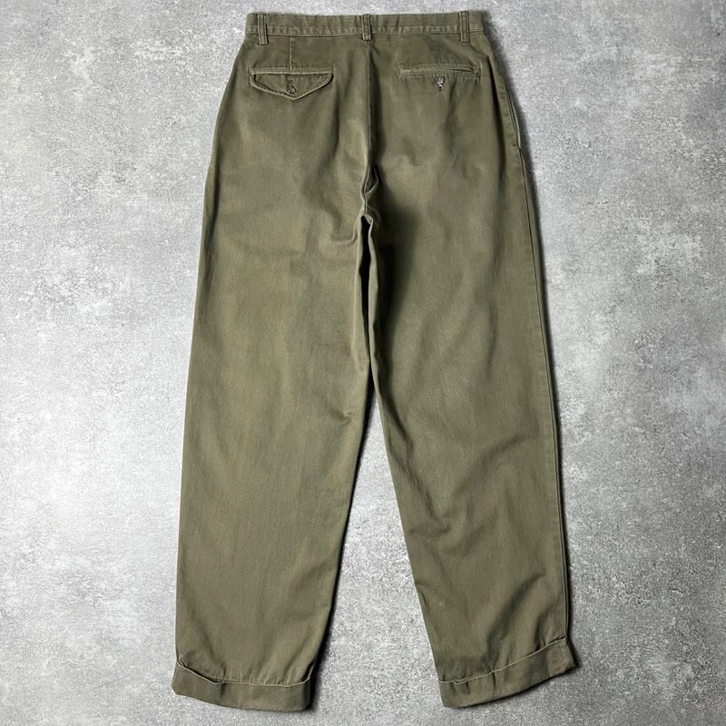 90s ポロバイ ラルフローレン コットン チノパンツ ポロチノ POLO 90s POLO RALPH LAUREN 2タック コットン チノ パンツ 32 30