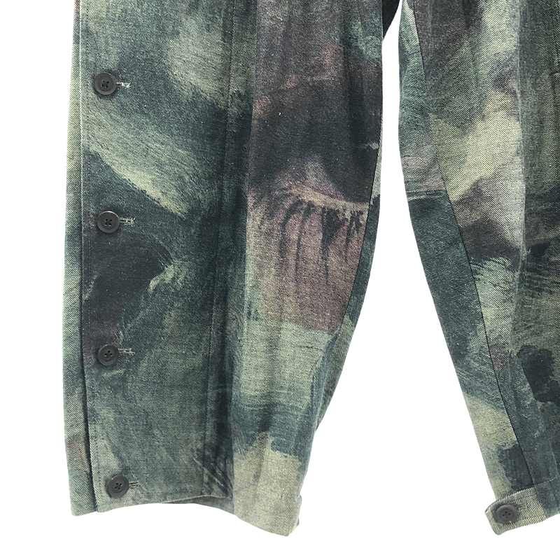 YOHJI YAMAMOTO POUR HOMME / ヨウジヤマモトプールオム | 2021SS | 脇釦絵 総柄 ドローストリング ワイド パンツ | 2 | マルチカラー | メンズ YOHJI YAMAMOTO POUR HOMME / ヨウジヤマモトプールオム | 2021SS | 脇