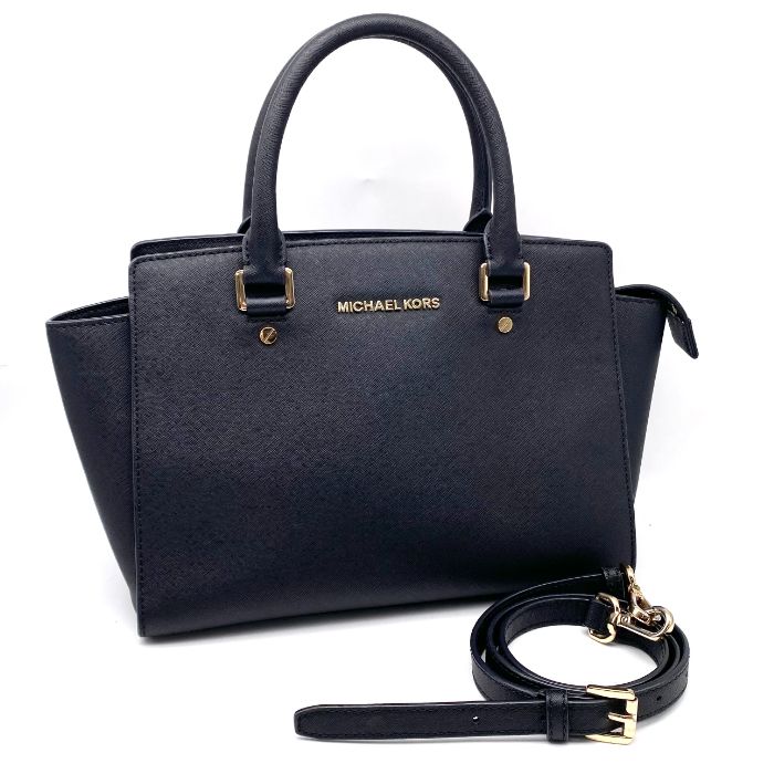 【中古】良品 MICHAEL KORS マイケル コース ロゴ 2way レザー ハンド ショルダー バッグ eY09198A