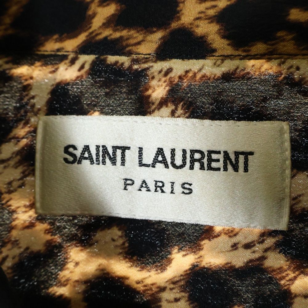 SAINT LAURENT PARIS (サンローランパリ) レオパード シルク 長袖  