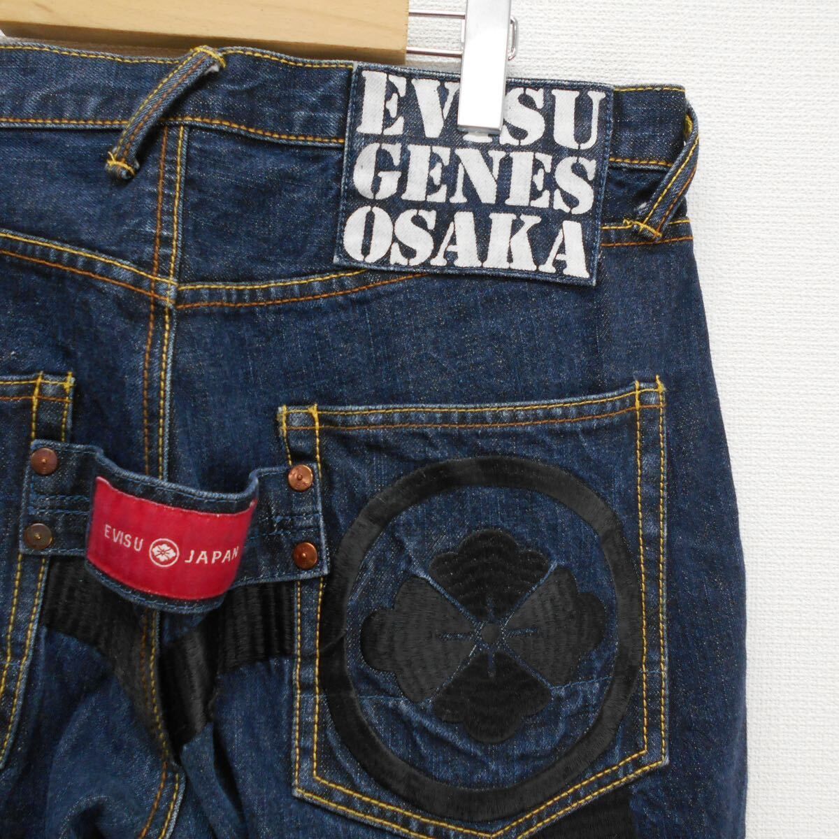 EVISU エヴィス 大黒デニム 戎 家紋 刺繍 デニムパンツ ジーンズ 34 