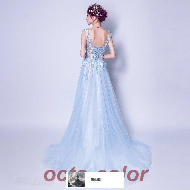 結婚式 ロングドレス ウェディングドレス 演奏会 ブライズメイド 謝恩会 二次会 ドレス 花嫁ドレス ブルードレス パーティードレスWP数量 価格926 MAAHADDERANG_COM