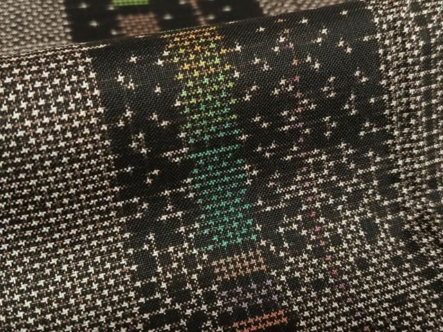 平和屋着物○本場大島紬 泥染め 7マルキ 変わり縞 正絹 逸品