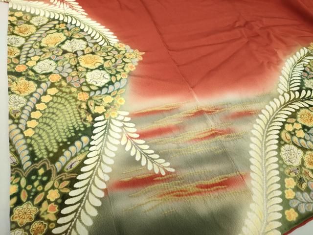 平和屋着物○豪華振袖 長襦袢(無双仕立て)セット 絞り 辻が花 暈し染め  