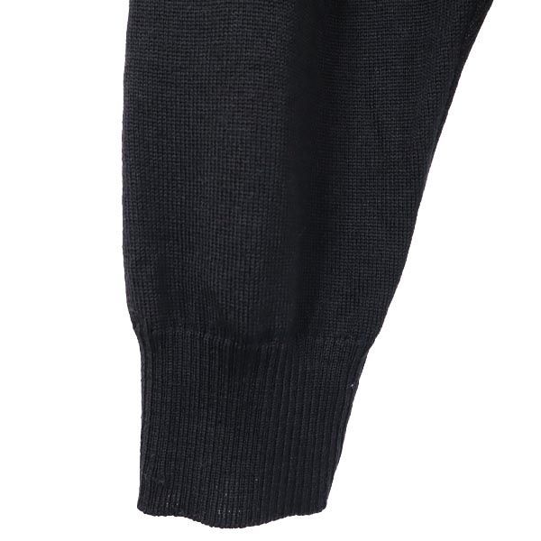 バーバリー ハーフジップ 長袖 セーター L ブラック×グレー BURBERRY