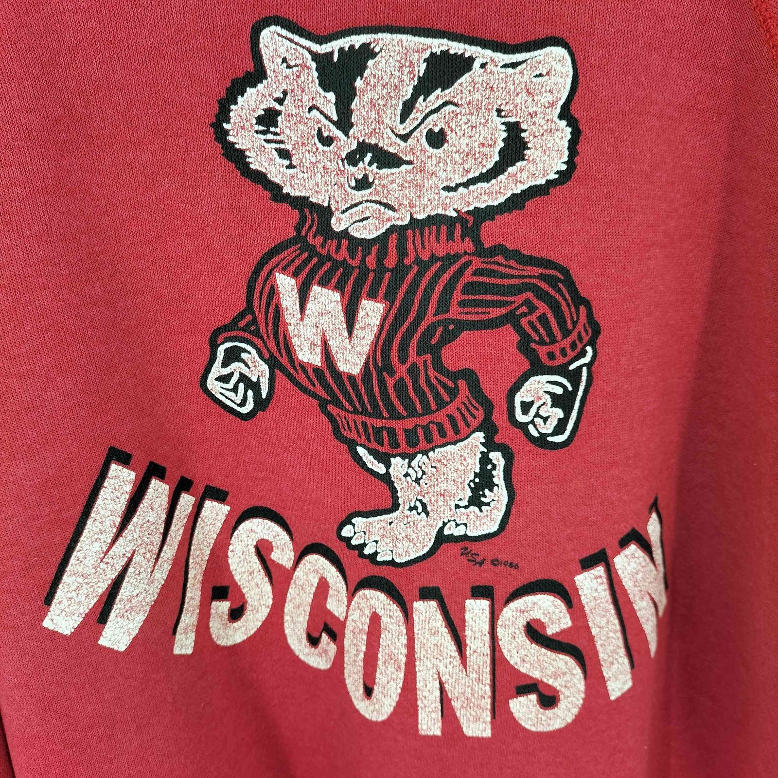 80's 希少‼︎ DISCUS ATHLETIC WISCONSIN バッキー ディスカス アスレチック Discus Athletic 80S USA製 カレッジ