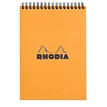 Rhodia Wirebound Lined Orange Notepads 6 X 8