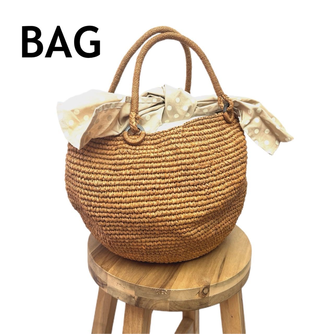 サンアルシデ　ラフィア　マダガスカル製 Sans Arcidet (サンアルシデ）ROSE HILL BAG Col.The ラフィア