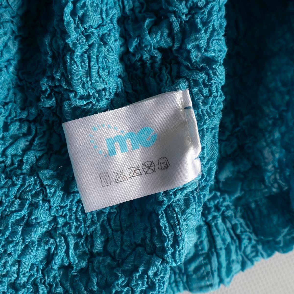 美品】me ISSEY MIYAKE 【しわプリーツ ジャケット】ブルー ミー