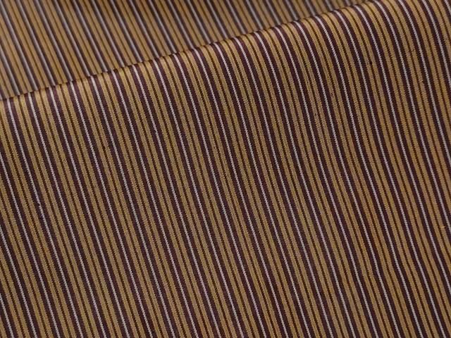 平和屋着物□極上 長羽織 ロング丈 紬 縞 羽裏：蜘蛛 逸品 CYAA2515s5