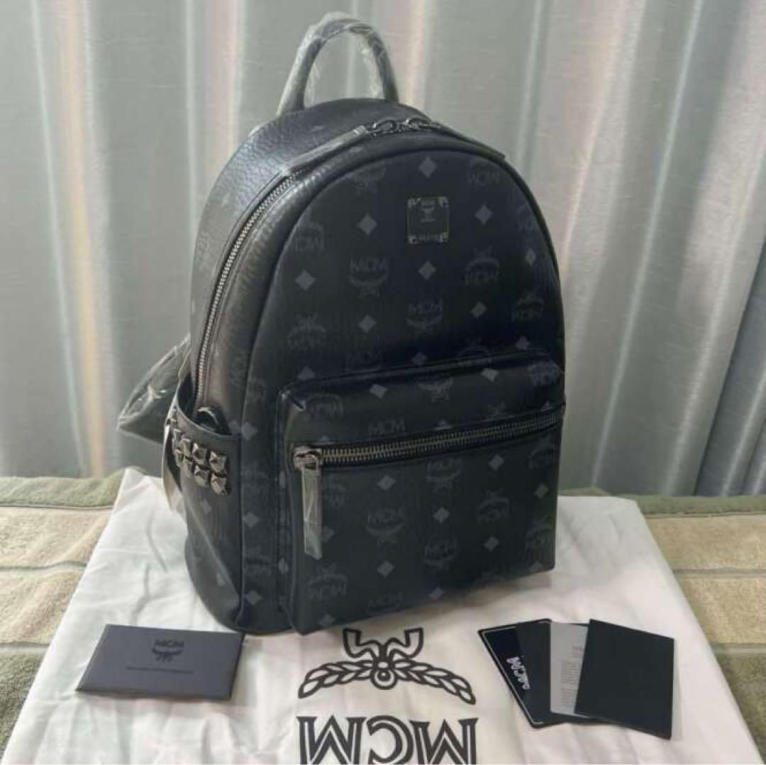 新品 エムシーエム MCM リュック バックパック ブラック - メルカリ 