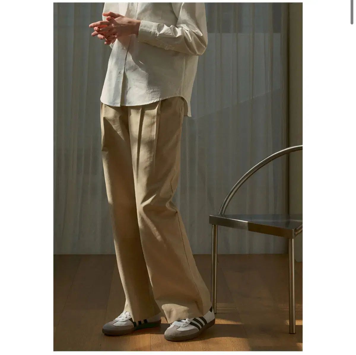 シヤジュ SIPT7068 Two tuck wide chino pants