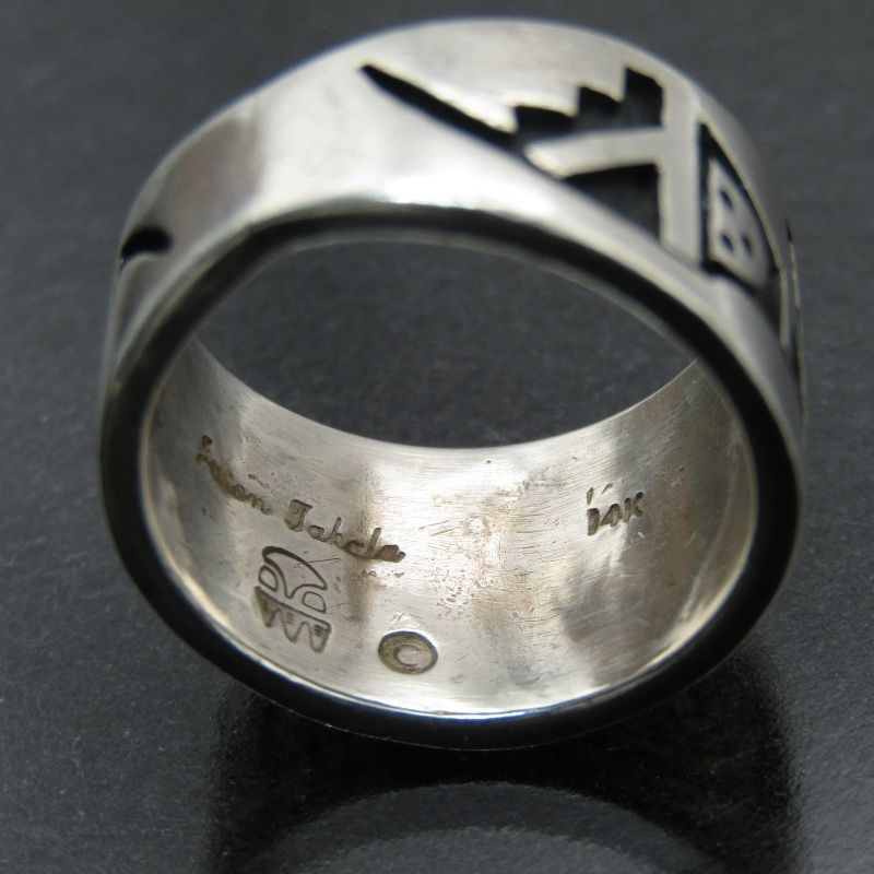 【人気のアイテム】 Jason Takala ホピ族 リング 14Kメイズ ジェイソンタカラ オーバーレイ メンズ レディース ホピ 15号 80007191