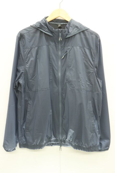  UNDER ARMOUR メンズジャージ トラックジャケット L RUN TRAIL ジャケット UNDER ARMOUR L 青 ブルー ロゴ